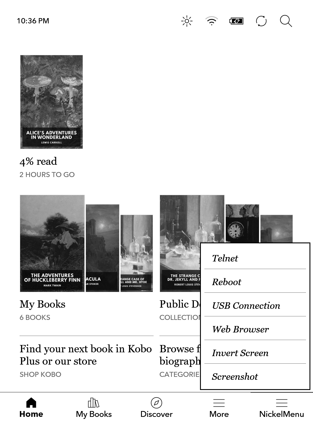 NickelMenu screenshot